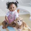 20'' 50 cm schwarze Reborn-Babypuppe Rabe, weicher Stoffkörper mit PP-Baumwolle, Simulationspuppe, lebensechte Neugeborenenpuppen für Jungen oder Mädchen, Weihnachtsgeschenke für Kinder