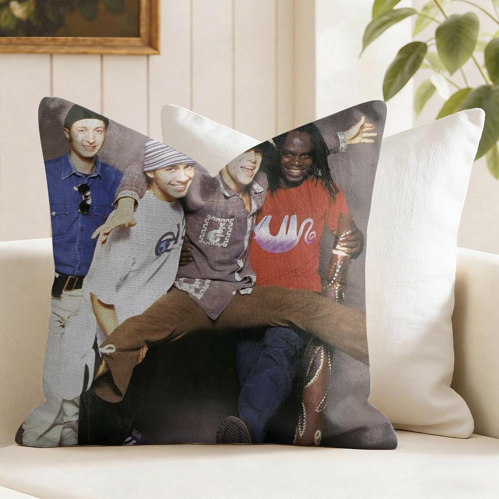 Rock Band JJamiroquai Cushion Cover Eco Linen Pillow Case DoubleSided Print Breathable Durable Zipper Home Decor Gift