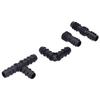 24Pcs Black Watering System ABS Barbed Connector Durable Irrigation Accessory  Patio Irrigation