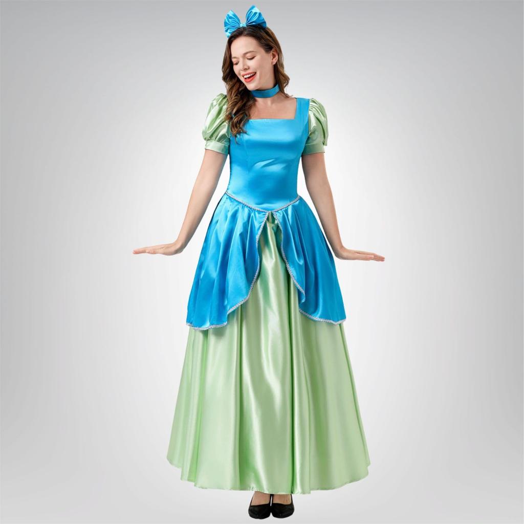 Milky Time Halloween Cosplay Cinderella, Drizella, Anastasia, and Lady Tremaine Dresses for Women (Drizella, Size L)