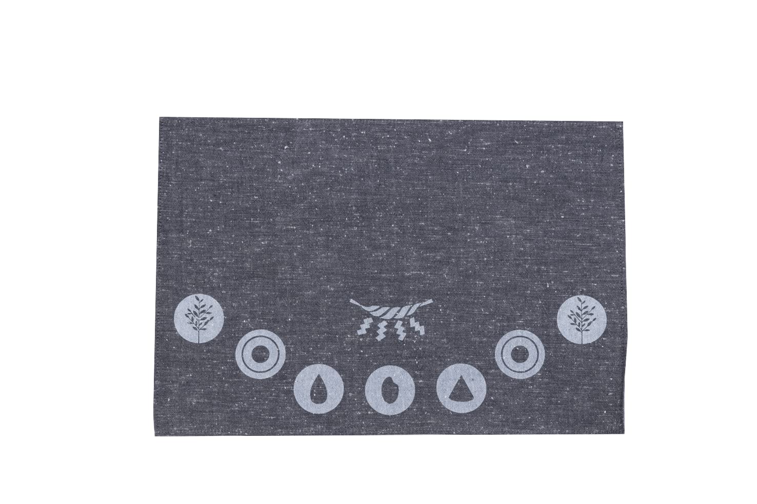 Kamidananosato Worship Plain White Gray Mat, Tsumugi,