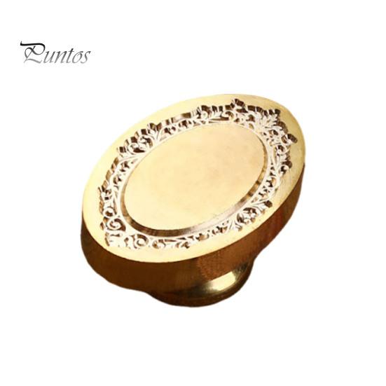 Stationery Accessory Minimalist Frame Wax Seal Stamp Head, Solid Brass Engraved Sealing Journal Decoration Replacement Heads for Envelope Gift