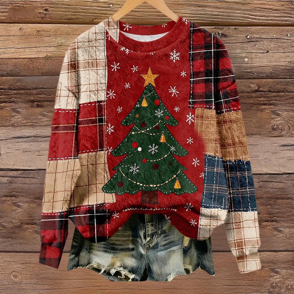 Dammode Fleece Hoodie Långärmad Rund Hals Casual Bekväm Lös Passform Lättviktig Dam-Hoodie