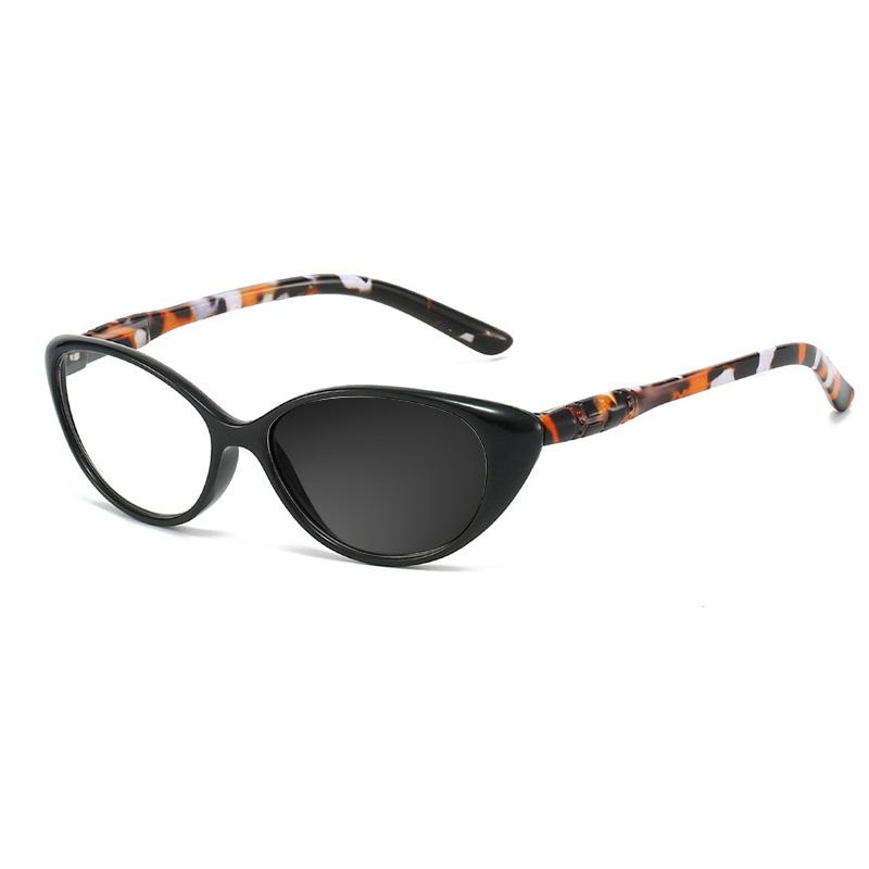 Fashion Cat Eye Print Reading Glasses Photochromic Anti Blue Light Women Hyperopia Eyewear 0 +1.5 +2.5 +3.5