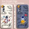 Anime Astronaut Cartoon Art Liquid Left Rope For Xiaomi Redmi 13C 12 12C K60 A1 K50 11 K40 10C 10 9A 9AT 9T 9C 5G Back