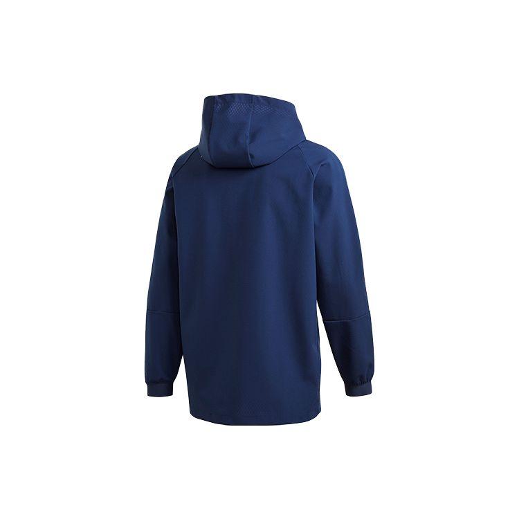 Adidas Cestovní bunda Real Madrid s kapucí Pánské svrchní oblečení Námořnická modř FR3878