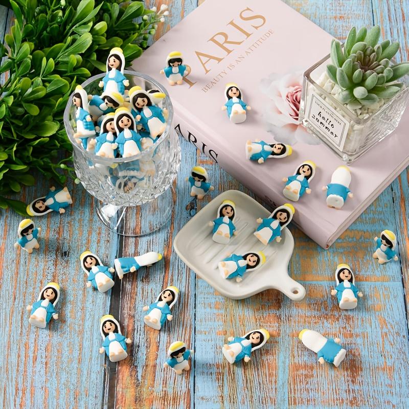 10/30/50Pcs Mini Virgin Mary Figures Easter Jesus Loves You Jesus Toys School Religious Party Gifts Easter Egg Fillers Decors