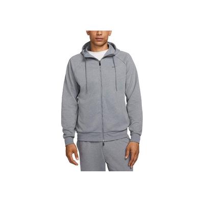 Pánská víceúčelová bunda s kapucí a celozipem Nike Dri-FIT Primary Cool-Grey FZ0967-065