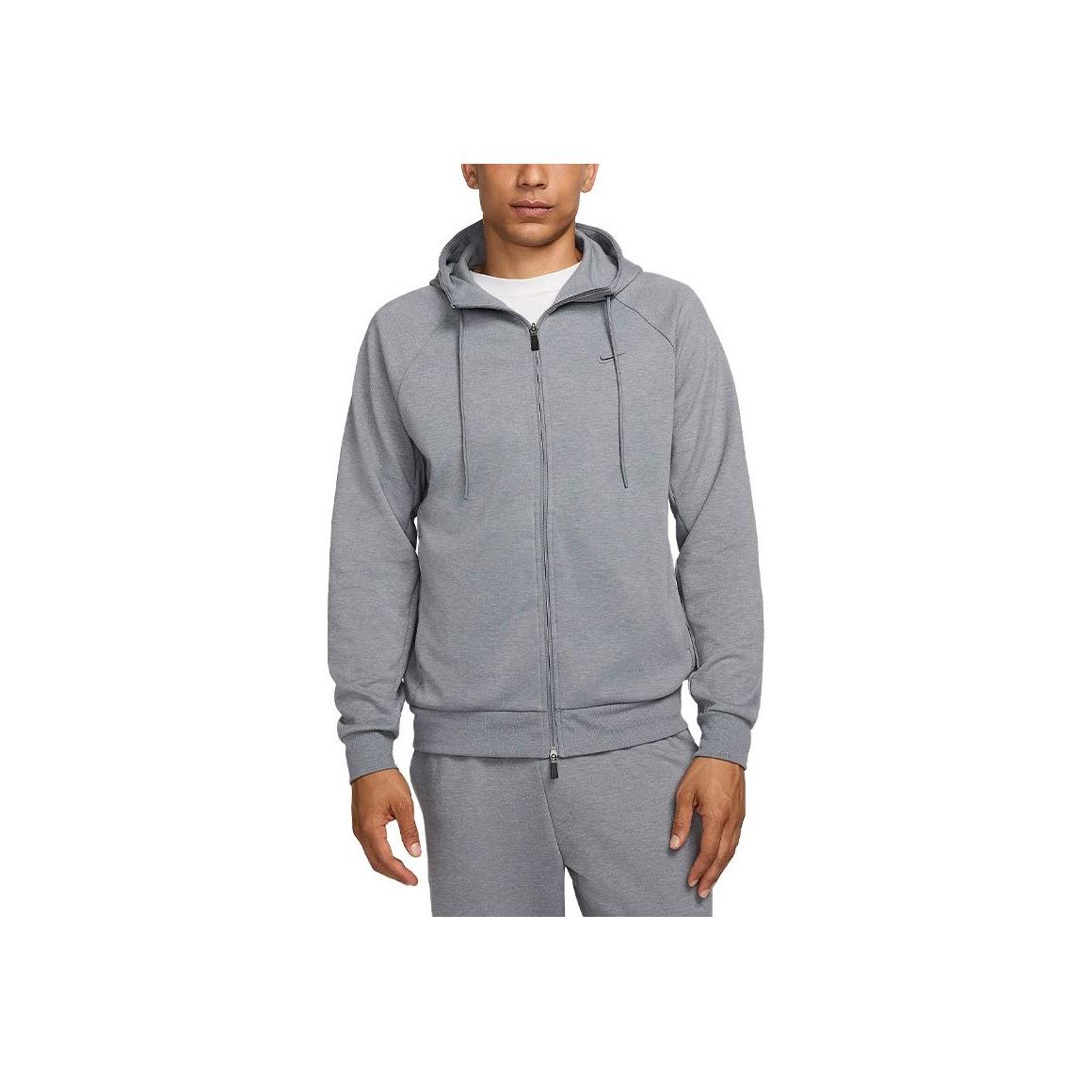 Nike Primary Fleece Men s Dri-FIT UV Full-Zip Hoodie Cool Grey Heather FZ0967-065 S