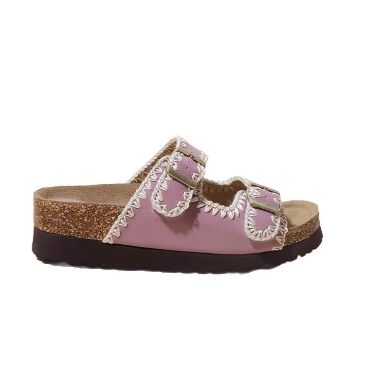Soft Leather Version~ Thick-soled Ethnic Style Boken Shoes for Women In the Summer of 2025, New Models, Not Tired Feet, Soft-soled Maternity Sandals