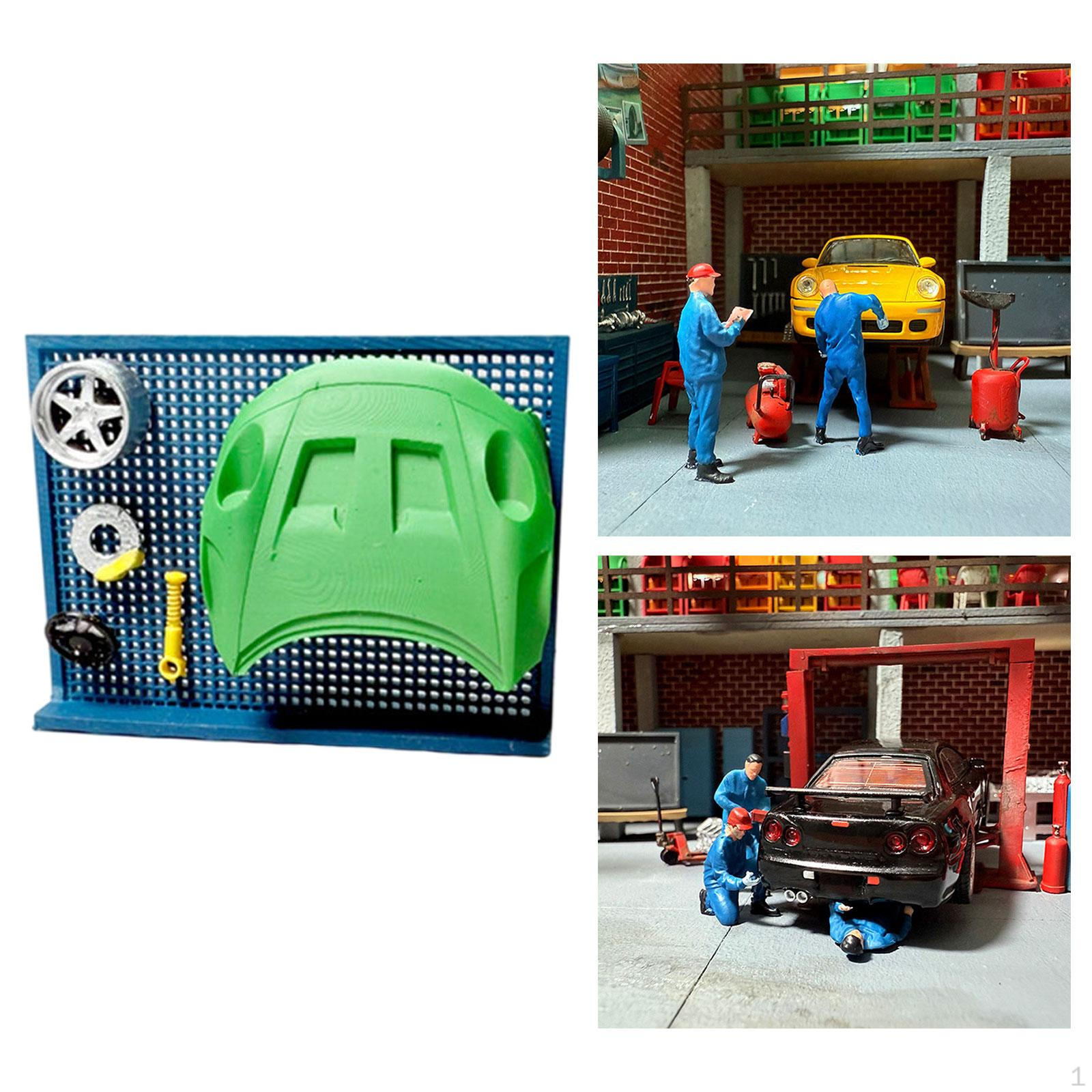 

Автосервіс Запчастини Модель 1:64 Сценічна Декорація Мініатюрний Авто Інструмент