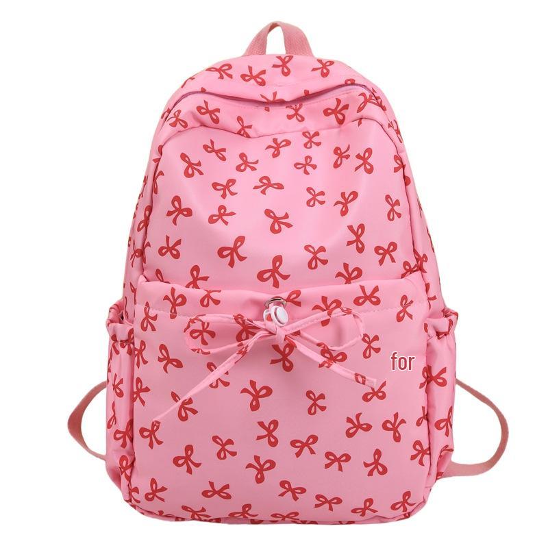 2025 Floral Bowknot Backpack for Students - Versatile & Casual