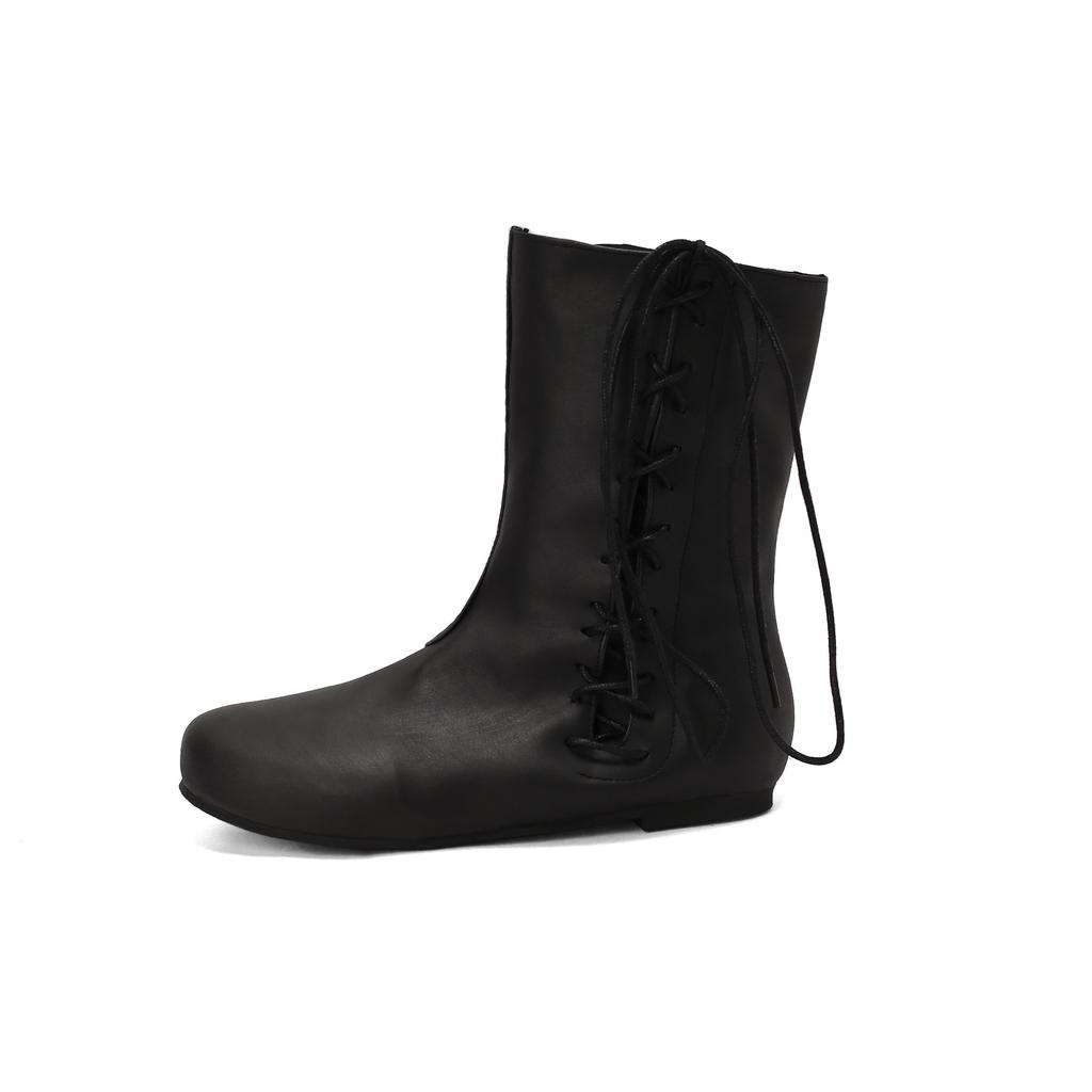 European and American style western short boots winter women's boots British women's shoes round head large size