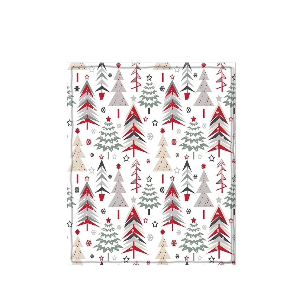 

1pc Snow pine Microfiber Blanket Super Soft Throw Blankets For Bed Bedspread Sofa Decorative Camping Picnic Winter Warm Blanket 30x40in