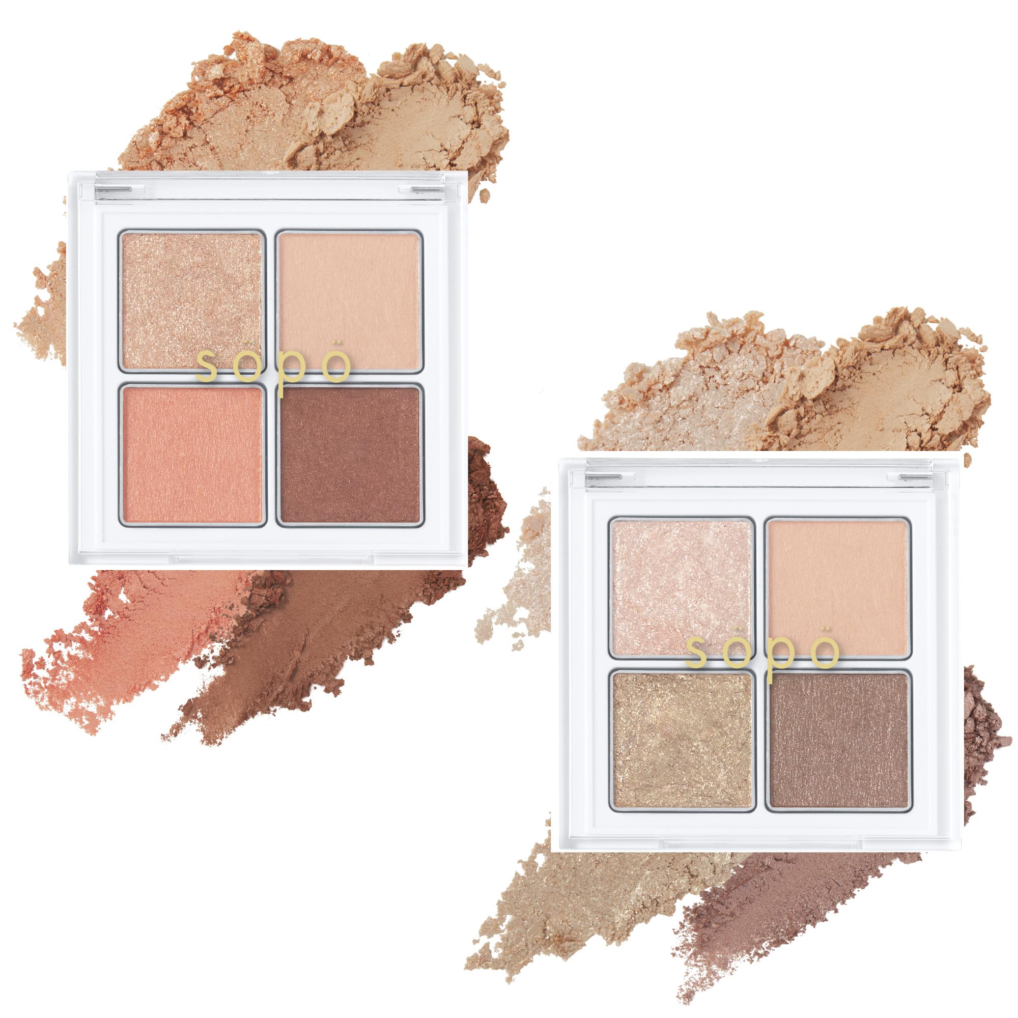

Sopo Eye Palette Set of 2 Nudie Peach 06 Claire 23AW (05 + Хаки) [Тени для век]