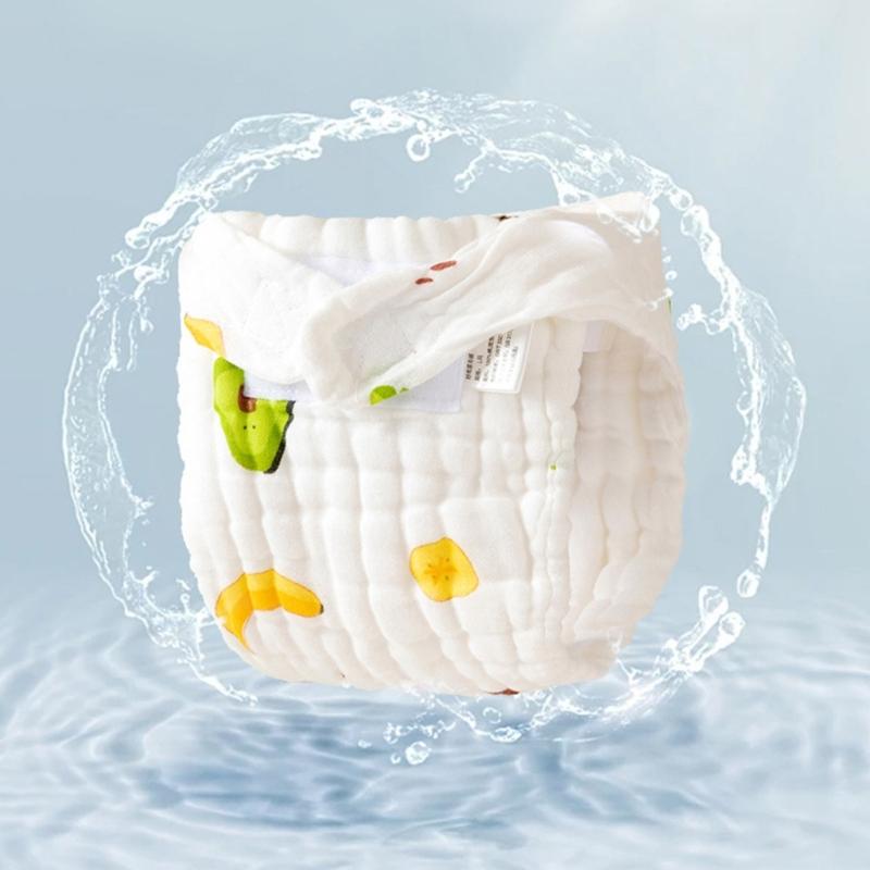 3pcs or 5pcs Set Infant Cotton Nappies Soft and Absorbent Washable Design Diapers for Four Season 0-12 Month Baby