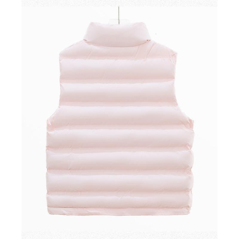 Women S Korean Style Short Waistcoat Stand Collar Zip Pocket Slim Fit Lightweight Vest