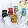Durable Candle Essential Oil Burner Colorful Aroma Candle Holder Star Moon Incense Burner  Tealight