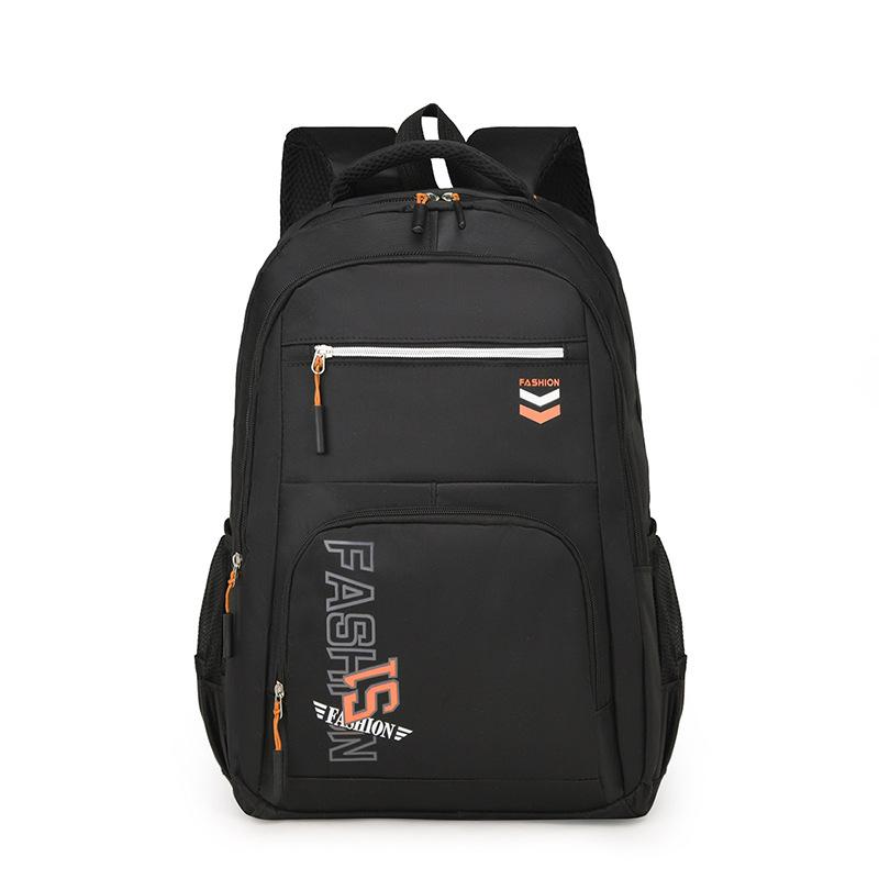New student schoolbag, casual commuter backpack, large capacity, water-proof business trip, men s backpack оранжевый