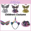 Unicorn Headband With Net Skirt Magical Costume For Kids Rainbow Gold Silver