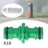 10 Pieces Garden Hose Connector Fittings for Plumbing Yard Irrigation System White
