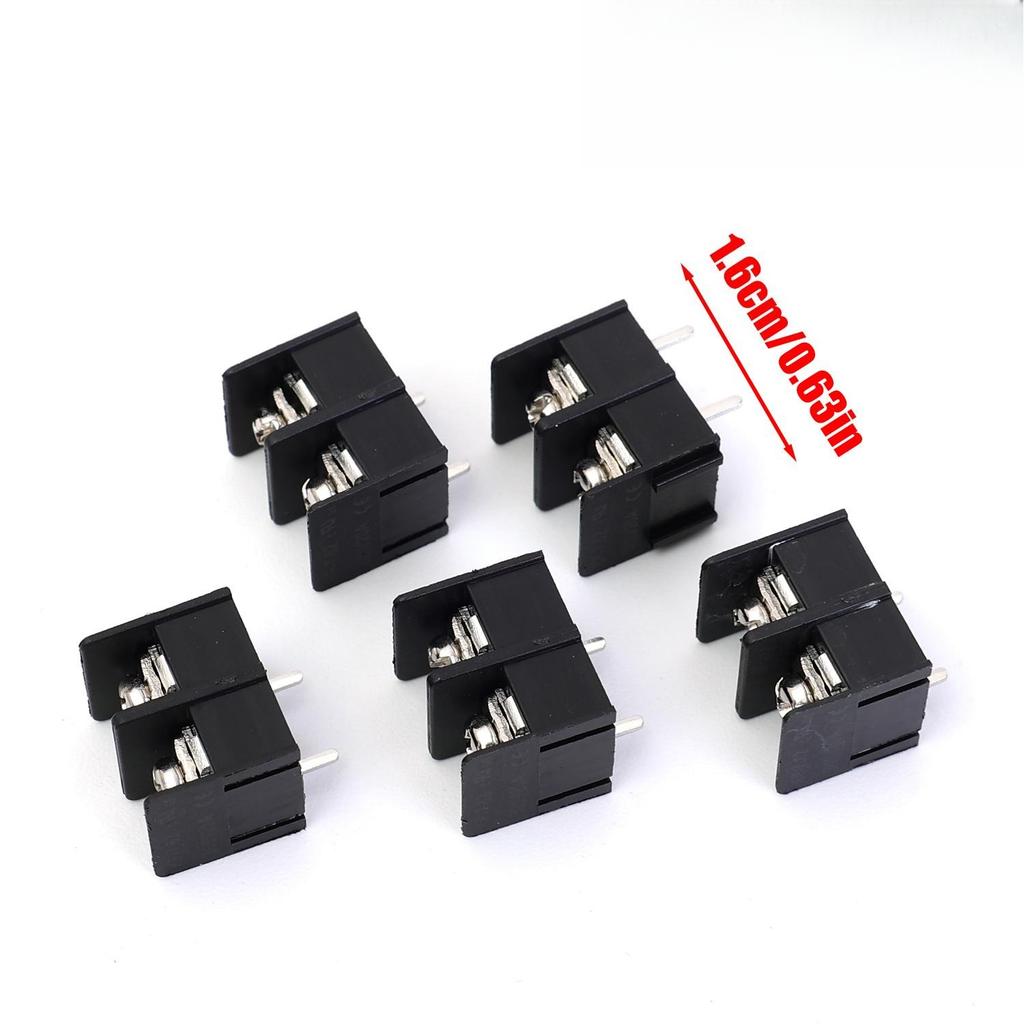 Pitch 1 6mm 2 3mm 3 2mm Barrier Screw PCB Terminal Block Straight 2/3/4 Pin Connector Set Electrical Wire Clamp Fixed Mount