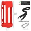 Shockproof Silicone Case with Shoulder Strap and Carabiner Anti-Slip Protective Cover Compatible with JBL Grip Wireless Speaker