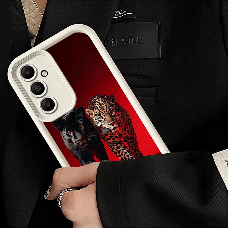 Handyhülle für Samsung Galaxy S26 S25 Ultra S24 FE Black Panther Coole Tierhülle S23 Plus S22 + S21 S20 5G Weiches Silikon Funda