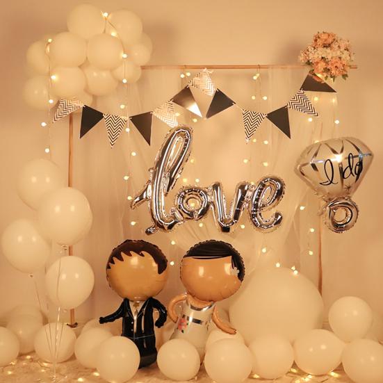 Wall Balloon Creative Create Room Conjoined Atmospheres Romantic Wedding Love Wall Decoration Balloon Valentine's Day