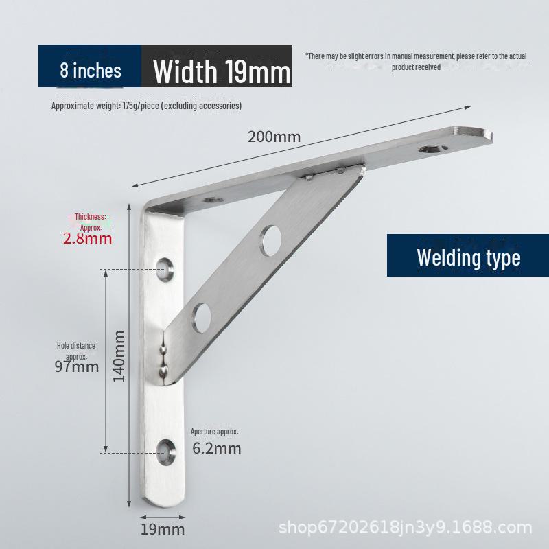 Stainless Steel Wall-Mounted Tripod Bracket for Load-Bearing Support