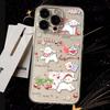 Cute Lamb Pattern Phone Case for IPhone 13 12 15 11 16 14 Pro Max IPhone 15 16 14 Plus Fashionable Transparent Protective Case