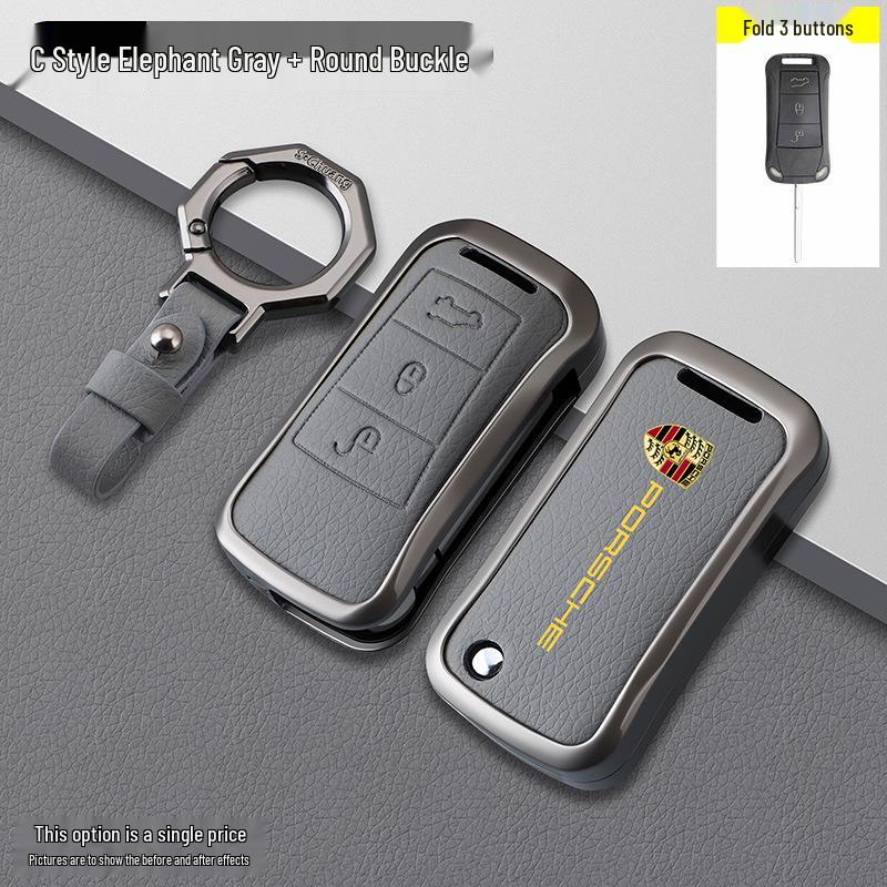 Porsche Model B Elephant Grey Key Case