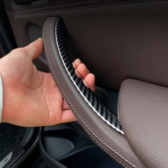 Set Carbon Fiber Look Car Interior Door Handle Cover For BMW X5 E70 2008-2013