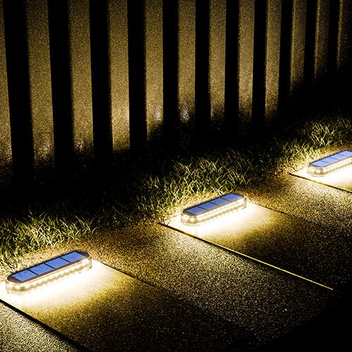Hot Sale Solar Fence Lights Outdoor IP68 Pathway Yard Driveway Garden Step Lamp Solar Post Lights ABS LED Solar Deck Lights