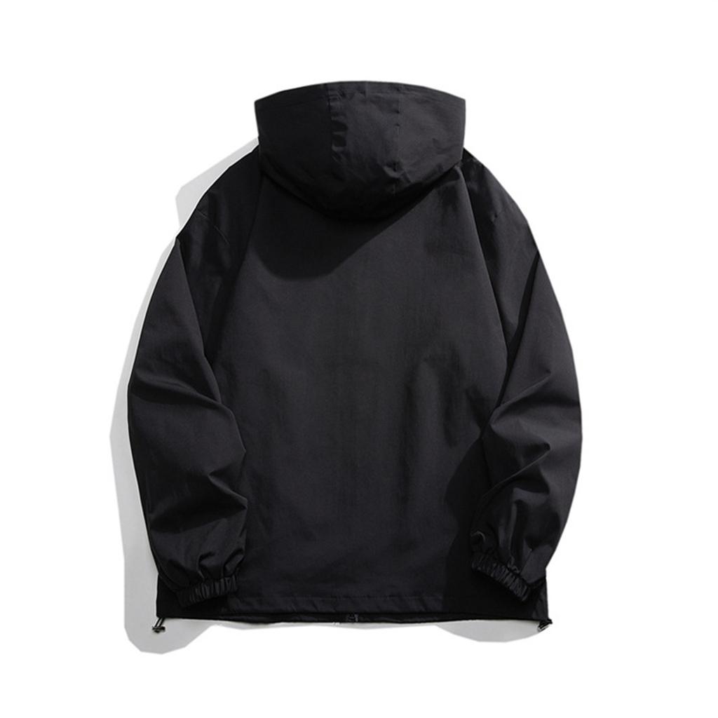 Stand Up Collar  Men's , Warm And Loose, Outdoor Solid Color,  And Breathable, With Thickened Fleece