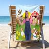 Proof Beach Towel with a Ms. Rachel Pattern - Soft,absorbent,quick-drying,machine Washable - Perfect for Swimming,camping,bathing