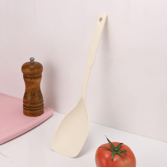 Silicone Cooking Spoon with Deep Bowl And Measurement Mark for Mixing Serving Scooping Scraping Heat Resistant Kitchen Spatula for Non-Stick Cookware