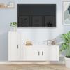 Vidaxl 2-Cz. Set di Mobili TV, Bianco, Materiale a Base di Legno