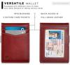 Serman Brands Money Clip Wallet Slim Front Pocket RFID Blocking Card Holder Minimalist Bifold - Men's