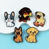 Creative Cartoon Puppy Metal Lapel Pin: Cute Bag Accessory or Children's Clothing Brooch