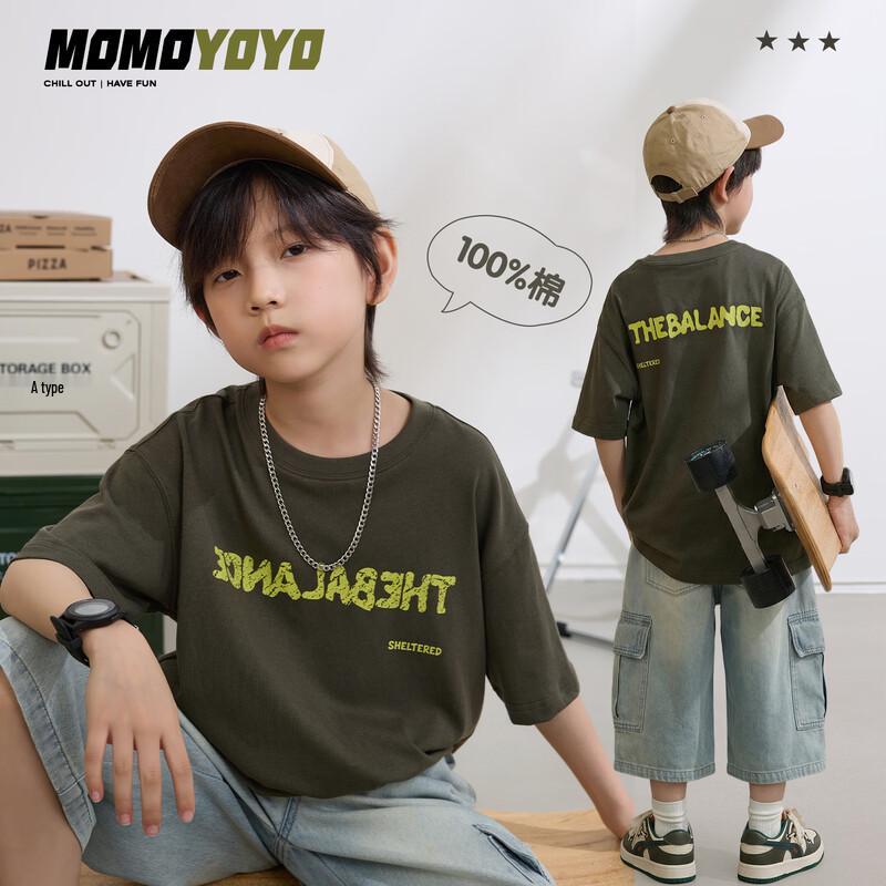 Boys  Letter Print Loose Fit T-Shirt 130