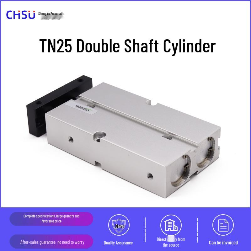 TN/TDA Double Axis Double Rod Cylinder, TN/TDA 25×10/30/50/70 Sizes: 16, 20, 25, 32.