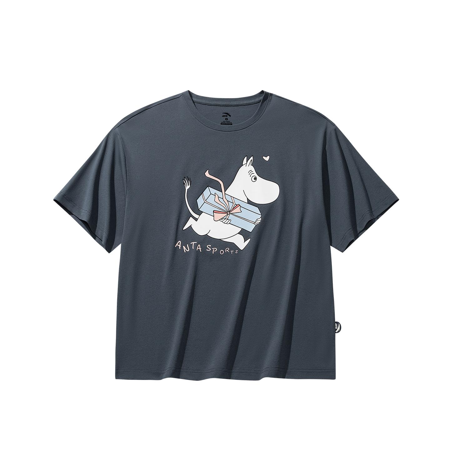 Anta Lifestyle Series Short Sleeve Knitted Top Summer 2026 Women tops Transitional-Blue 962628111-3 XS