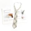 Checkered Retro Brown Striped Tie And Bow For Casual School Outfits Gifts And