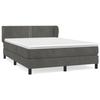 Maison Exclusive - Sommier à lattes de lit et matelas Gris foncé 140x190cm Velours