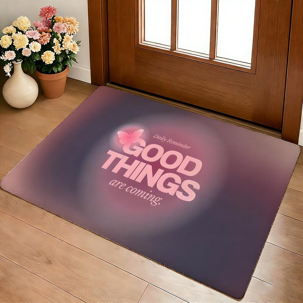 

Anime Pink Cute Floor Mat Cozy Flannel Soft Thick Non-Slip Mat For Living Room Bedroom Kitchen Decor Rugs 40x60cm
