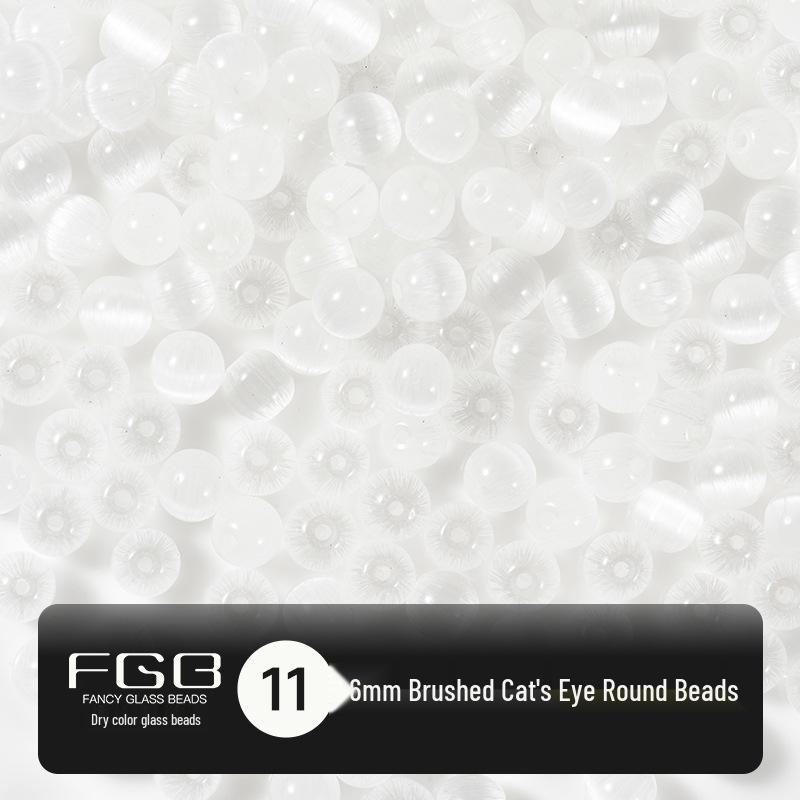 6mm Frosted Cat's Eye Glass Seed Beads for Handmade DIY Bracelets and Accessories