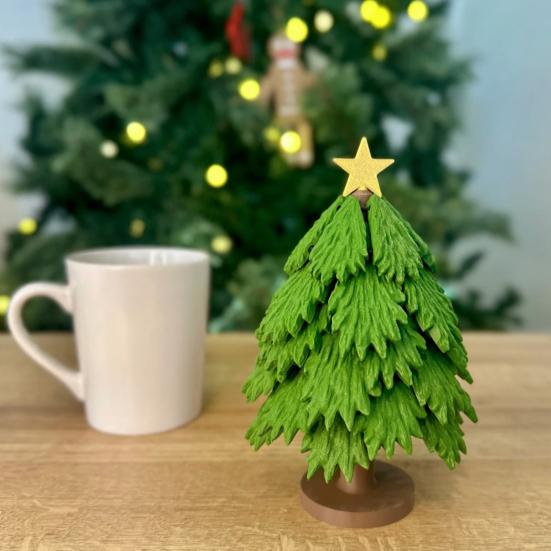 1 Set Christmas Tree Coasters Plastic Heat Insulation Trivets with Star Stirring Stick Table