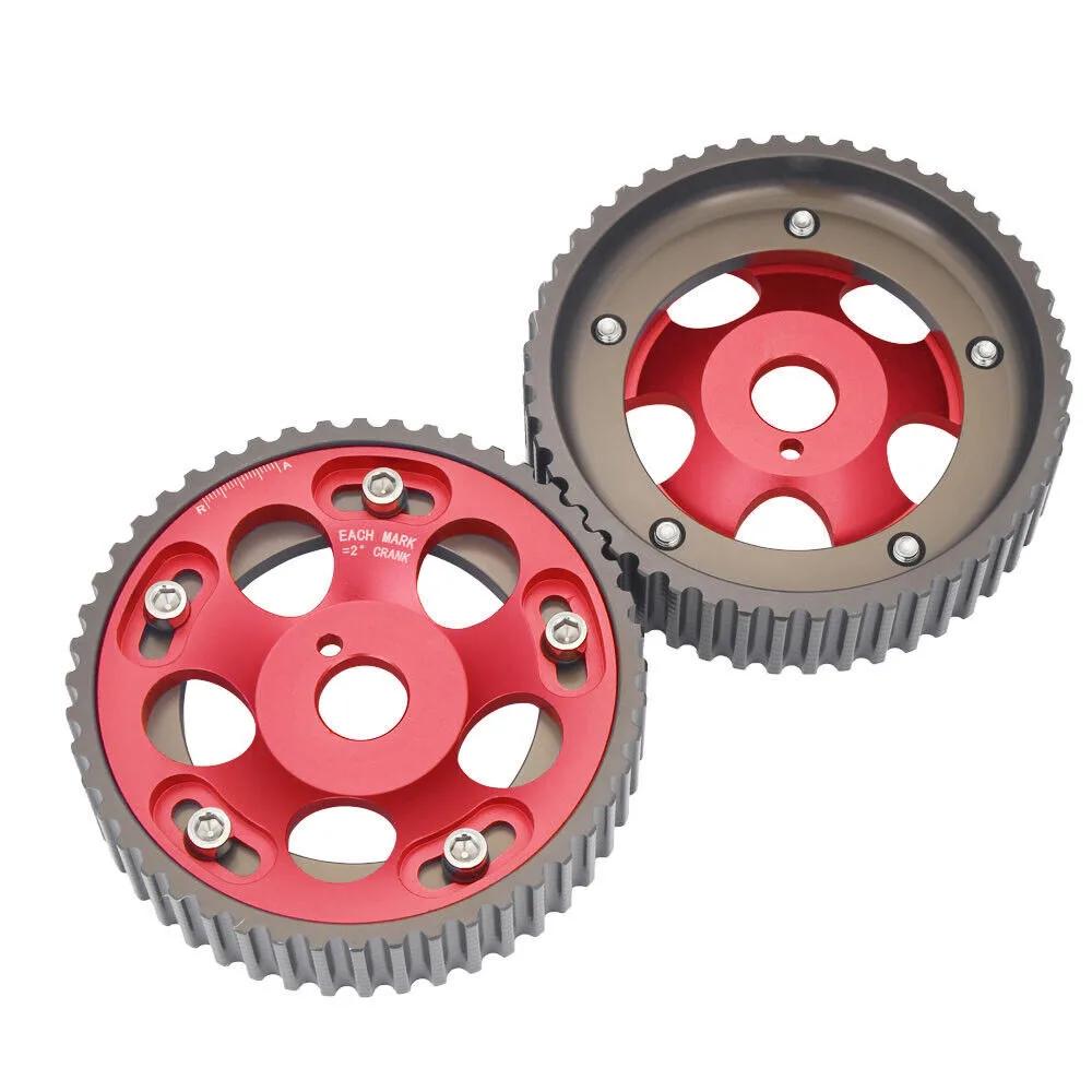 2pcs Cam Gears Timing Gear Pulley Kit Aluminum Adjustable Engine Pulley Sprocket Timing Cam Gear For Toyota Supra 1JZ 2JZ DOHC