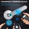 Smart Fingerprint Electronic Door Lock Bluetooth Password Handle Lock APP Unlock Keyless Entry Support iOS/Android
